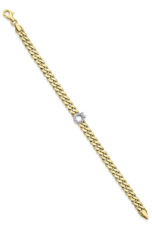 14ct Gold Diamond Personalized Letter Bracelet