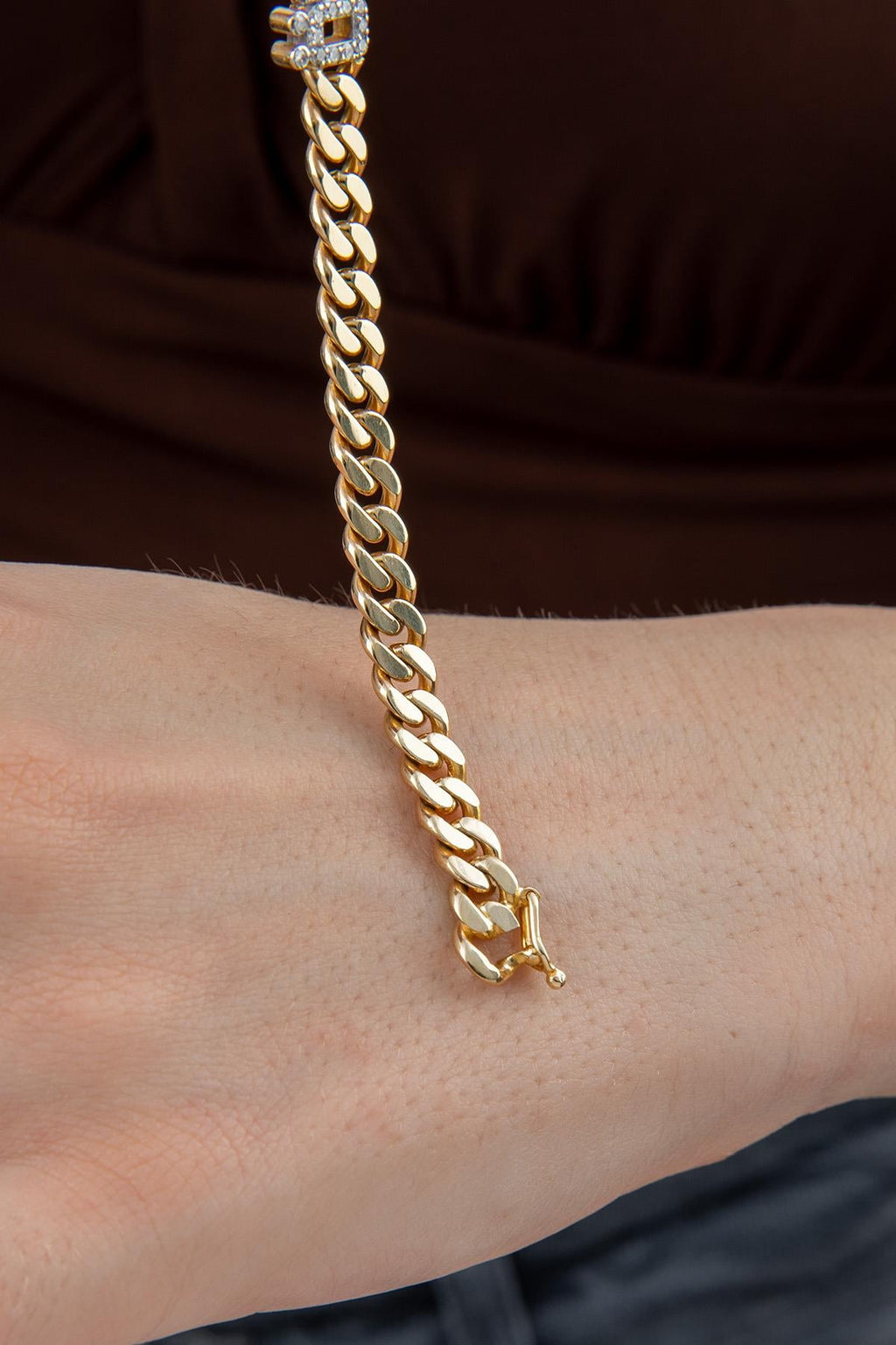 14ct Gold Diamond Personalized Name Bracelet