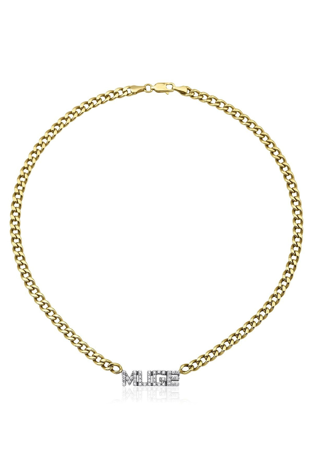 14ct Gold Diamond Personalized Name Necklace
