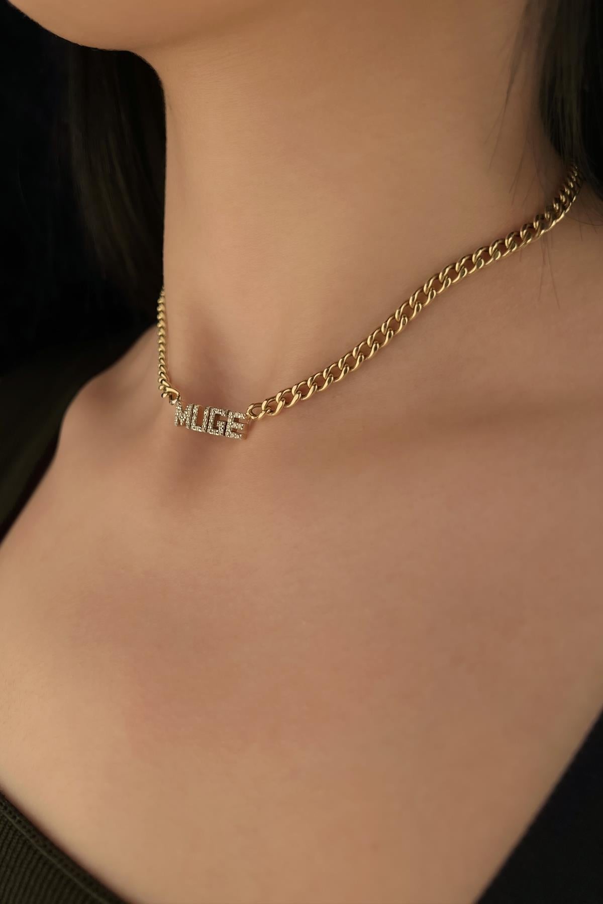 14ct Gold Diamond Personalized Name Necklace