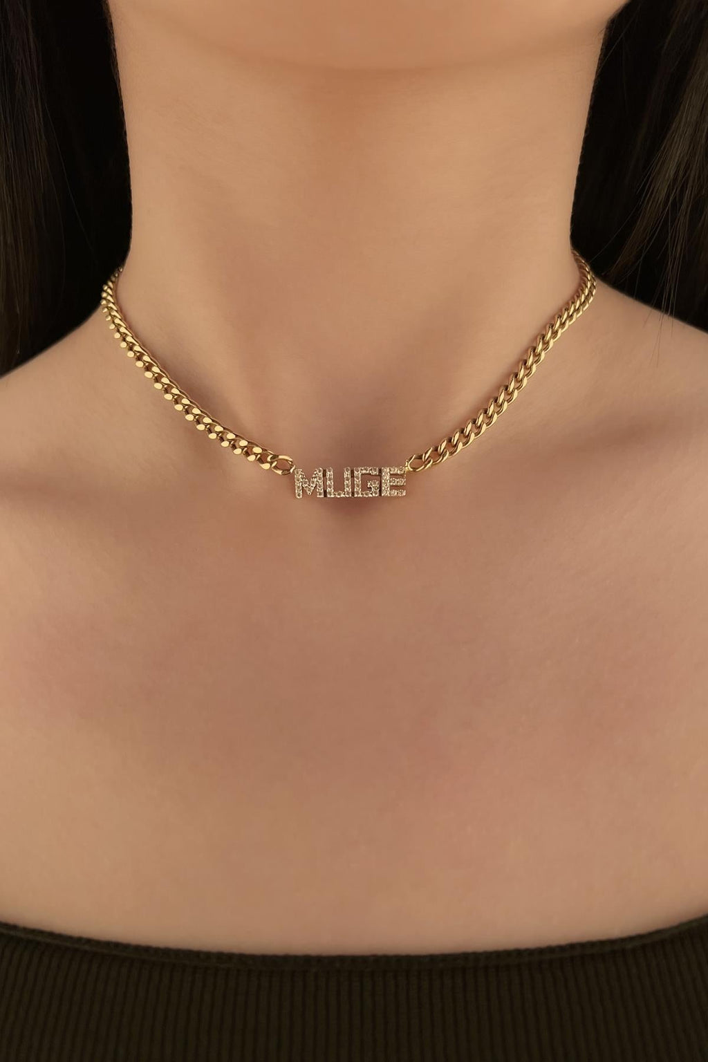 14ct Gold Diamond Personalized Name Necklace