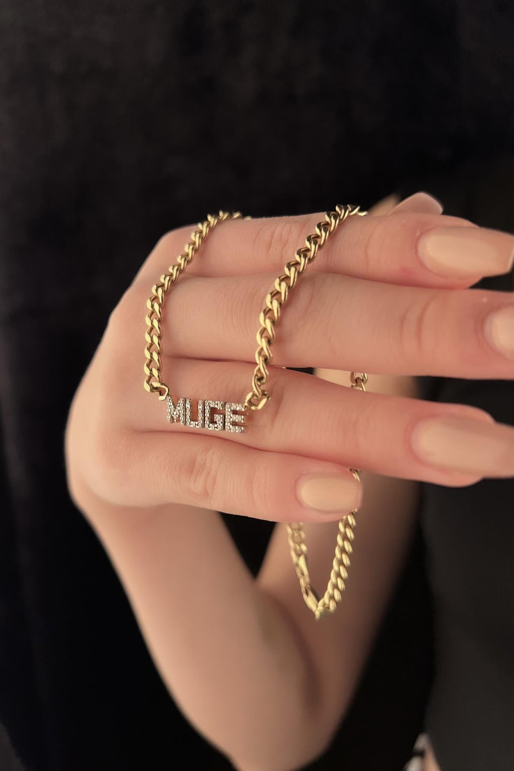 14ct Gold Diamond Personalized Name Necklace