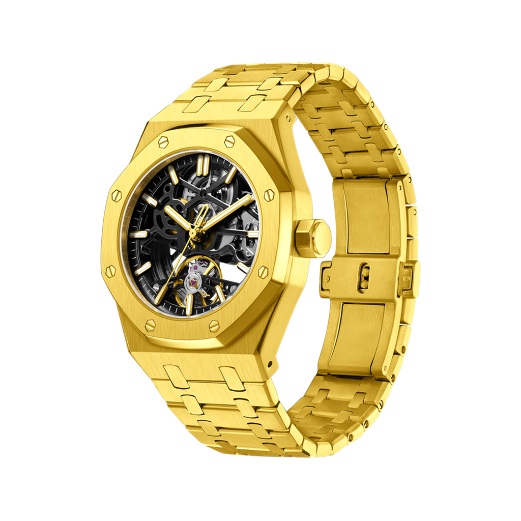 MEGIR Luxury Mechanical Watch for Men Waterproof Automatic Movement Holllow Dial Men's Wrist Watches Stainless Steel 9005-4