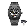 MEGIR Luxury Mechanical Watch for Men Waterproof Automatic Movement Holllow Dial Men's Wrist Watches Stainless Steel 9005-4