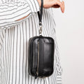 Fresno Leather Clutch – Secure Travel Wallet with Lock