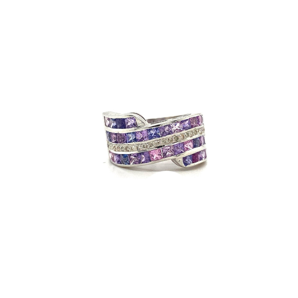 Purple Sapphire Ring in .925 Sterling Silver- KSR 13996