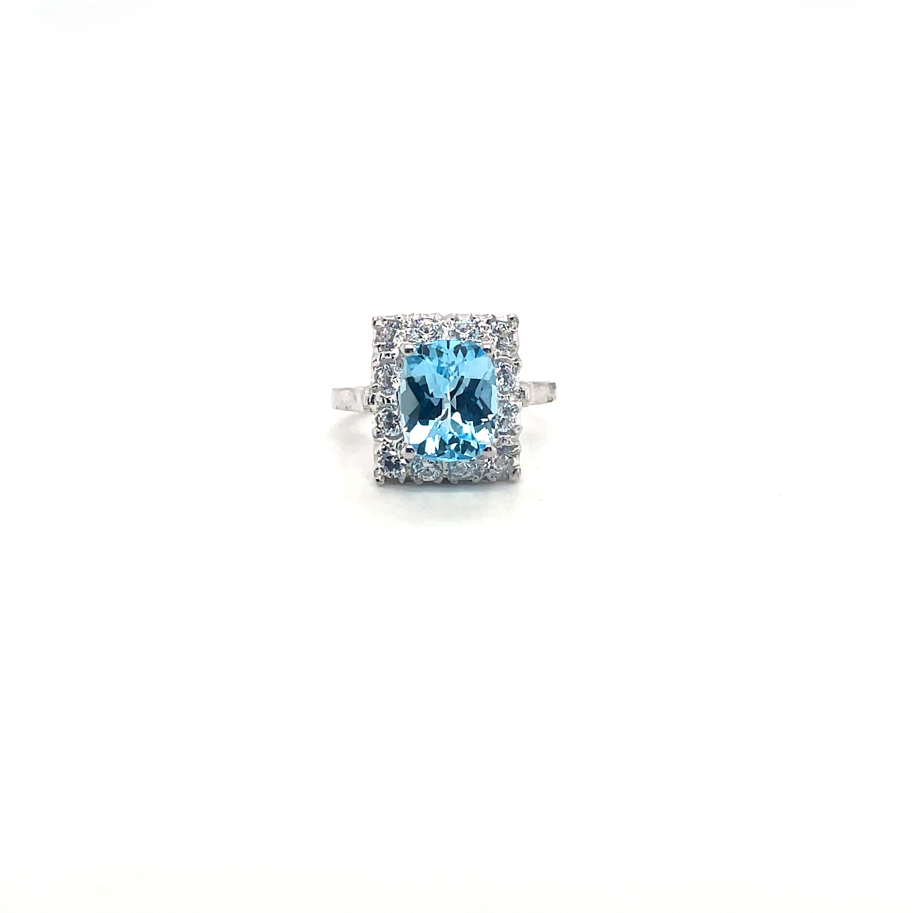 Blue Topaz Ring in .925 Sterling Silver - KSR 17423