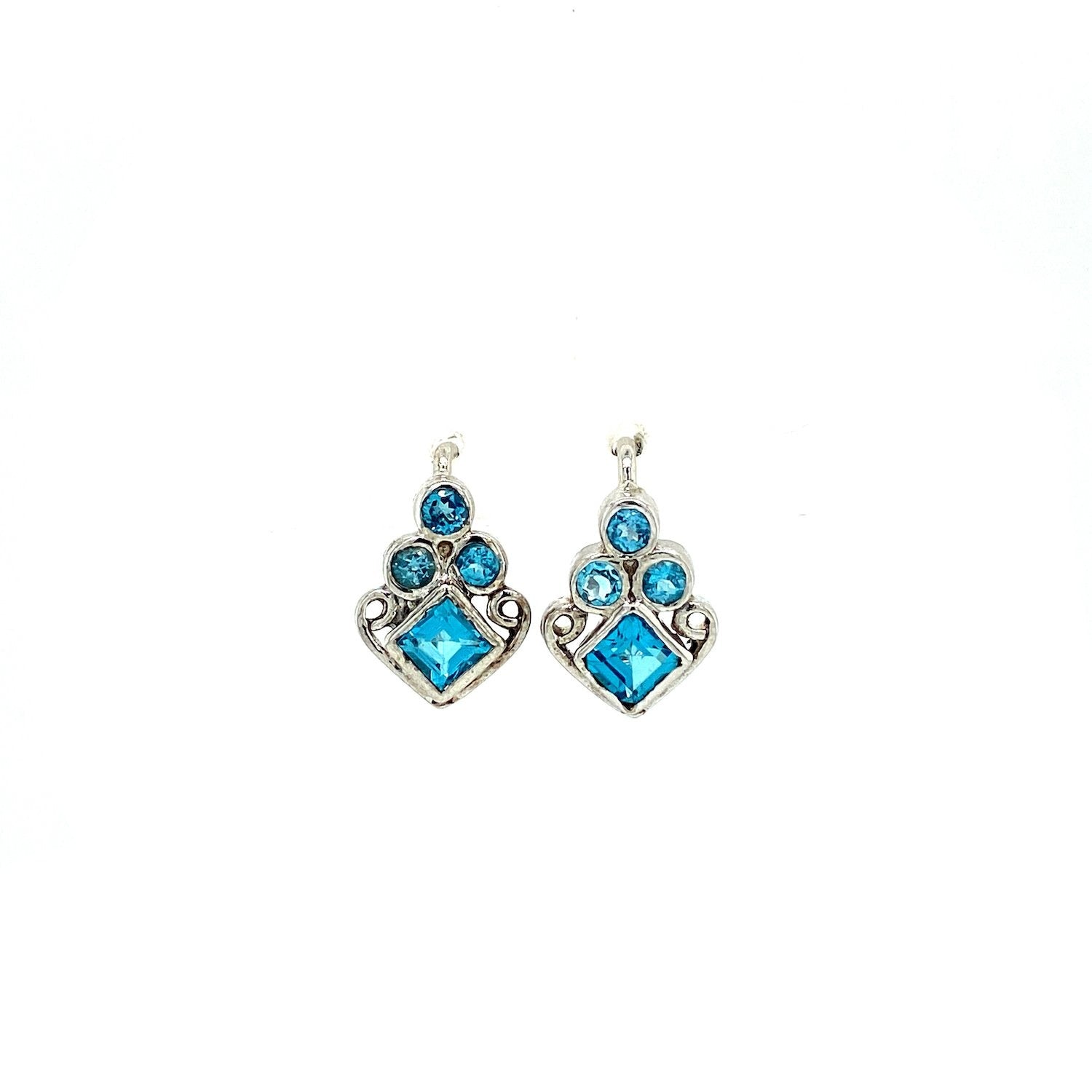Blue Topaz Earring in .925 Sterling Silver - KST 5127