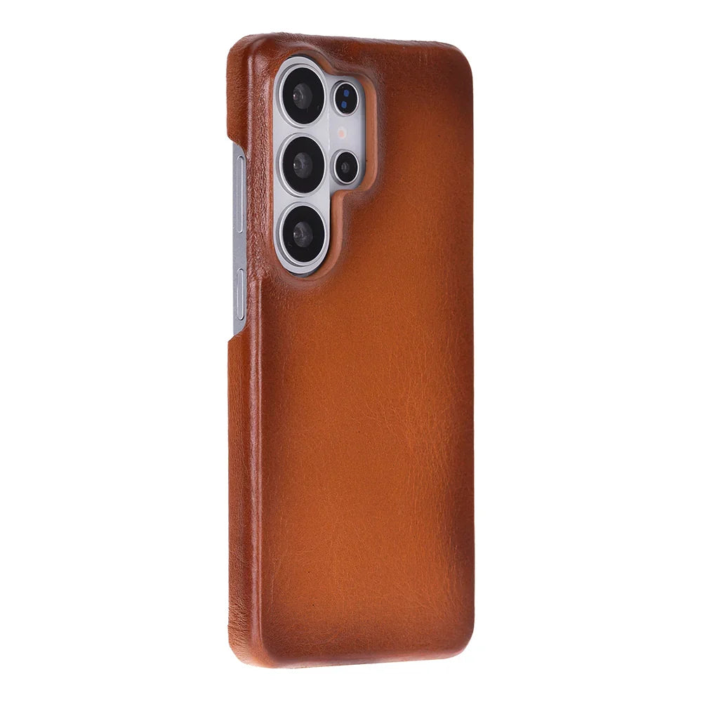Marion Samsung Galaxy S26 Ultra Leather Case – Genuine Leather Slim Cover