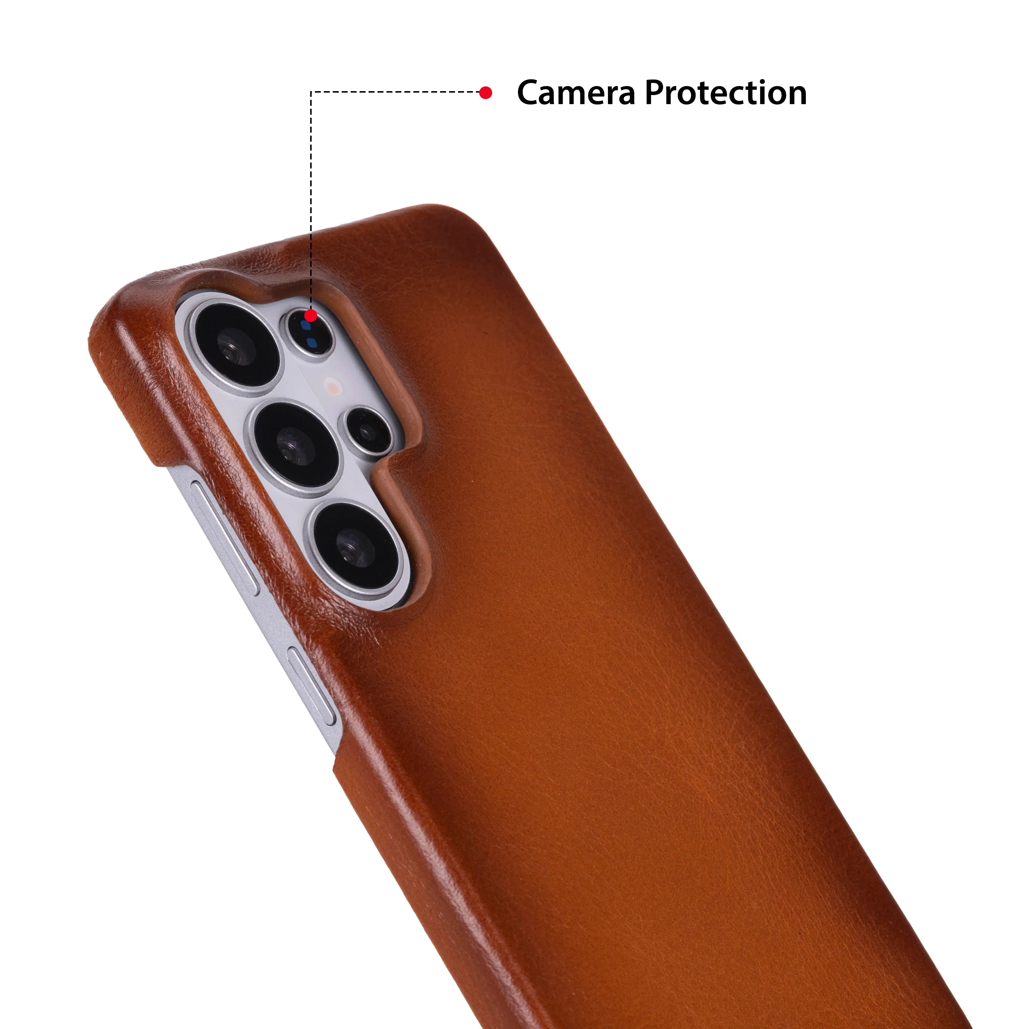 Marion Samsung Galaxy S26 Ultra Leather Case – Genuine Leather Slim Cover