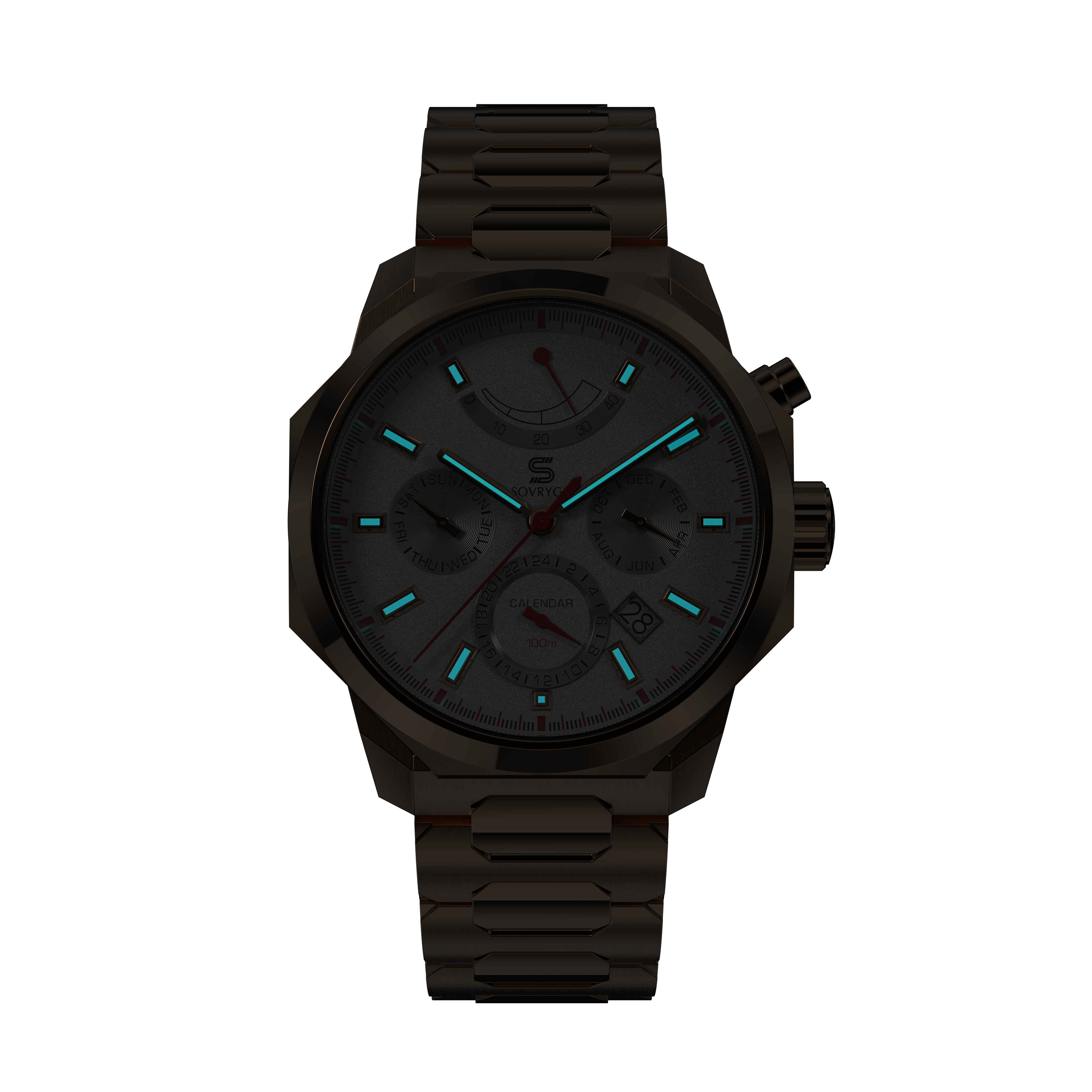 SOVRYGN Calendar Rose - White Watch