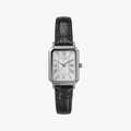Timex Women's Silver/Black Leather Watch | Tw2y00800