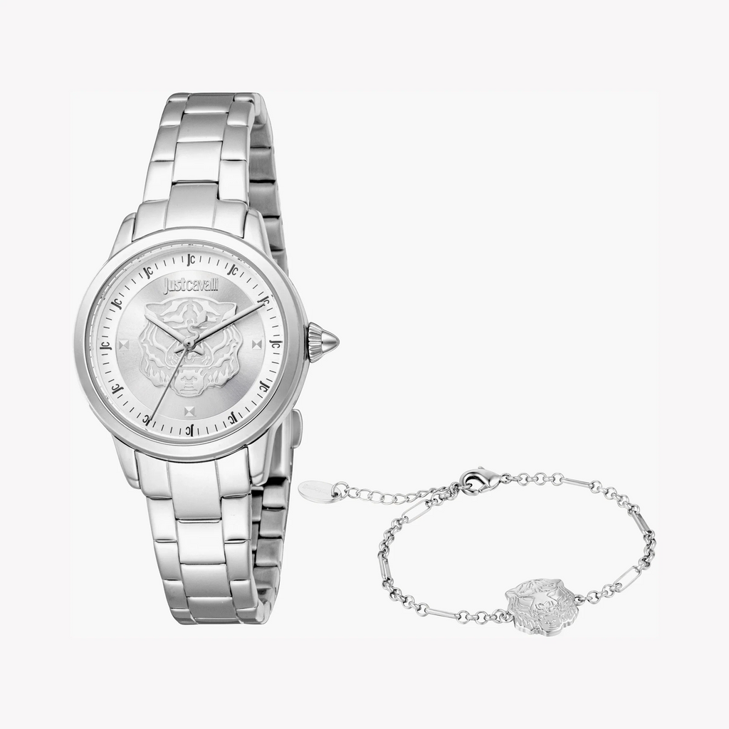 Just Cavalli Women's Silver Watch, Silver Dial | Jc1l334m0045