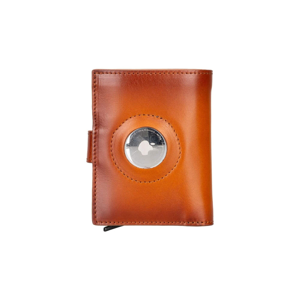 Douglas Genuine Leather Pop-Up Wallet with AirTag Slot - RFID Blocking Cardholder