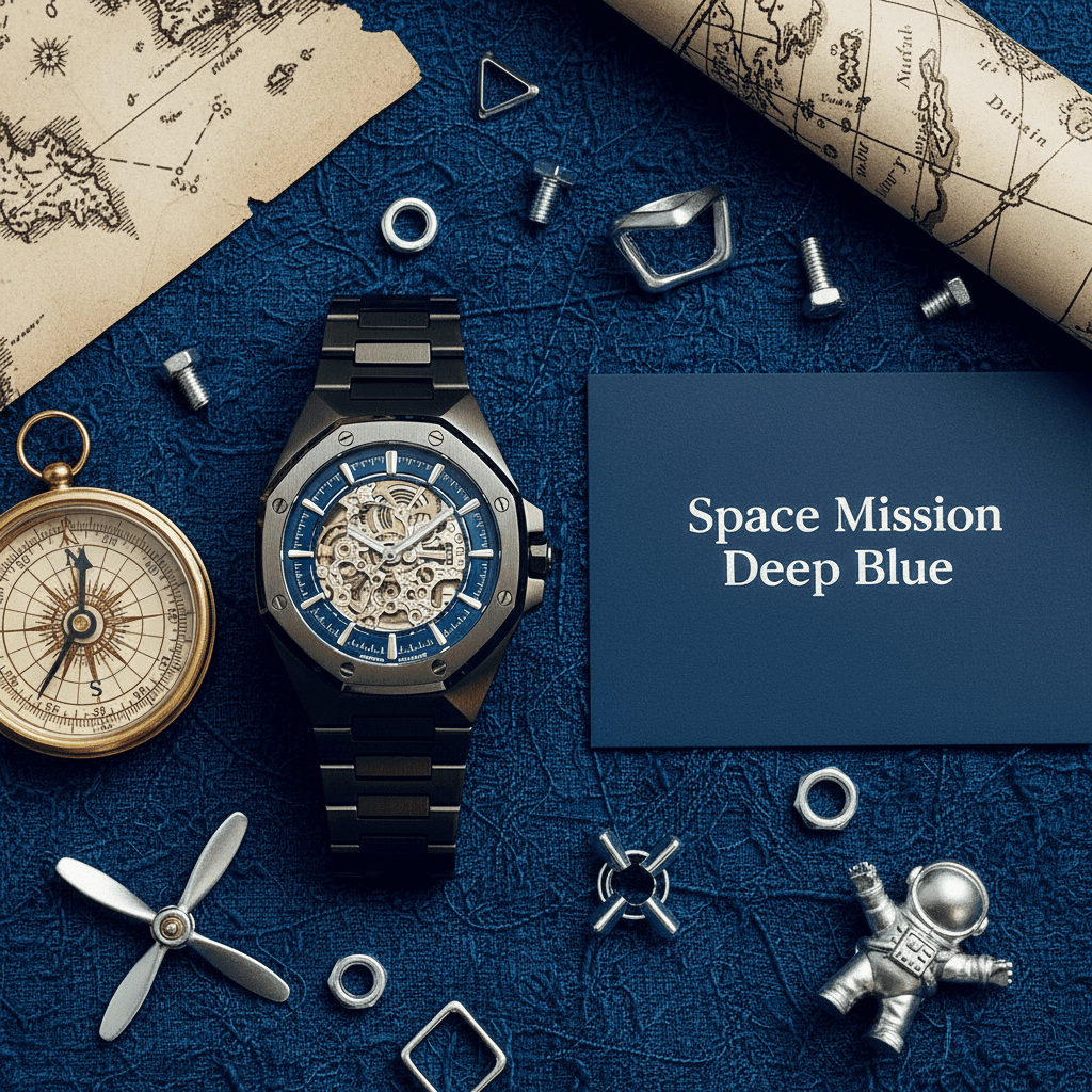 Space Mission Deep Blue Watch - Premium Adventure Timepiece